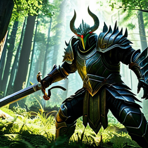 Home 8 Efficient Farming Zone**
A determined warrior, fully clothed in appropriate fantasy armor, battling hordes of monsters in a lush forest environment. The scene is filled with dynamic action and special effects. Sunlight filters through the trees, illuminating the intense combat. Include visual cues of high monster density. Safe for work, appropriate content, professional, perfect anatomy, natural proportions, high quality.
**