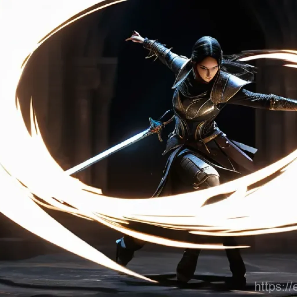 히트2 신규 클래스 출시 정보 - **Dynamic Combat Pose:** A full-body depiction of Anika la Segadora from HIT2, in a highly dynamic a...