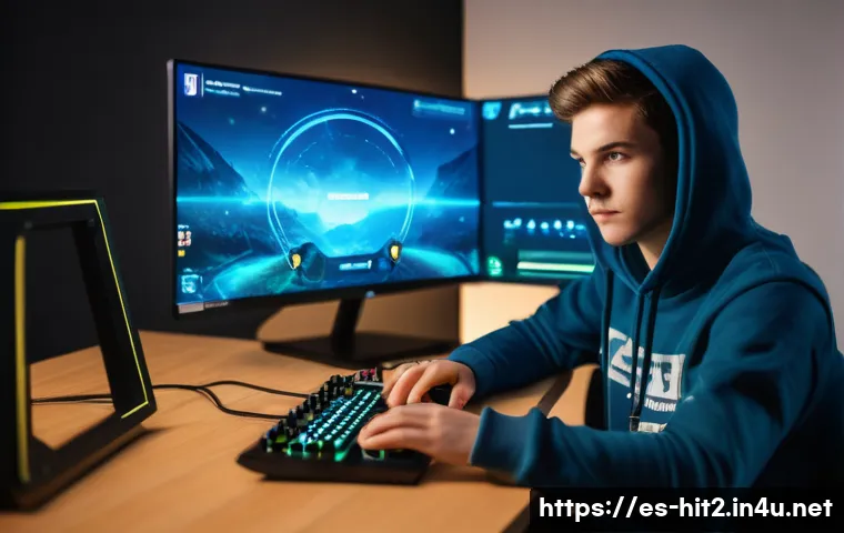 히트2 전설 아이템 제작 성공 확률 - **Prompt:** A young adult gamer, gender-neutral appearance, sitting intently at a modern gaming desk...
