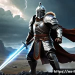 히트2 스킬 포인트 분배법 - A dynamic fantasy warrior character in detailed battle armor, balancing heavy physical attack and st...