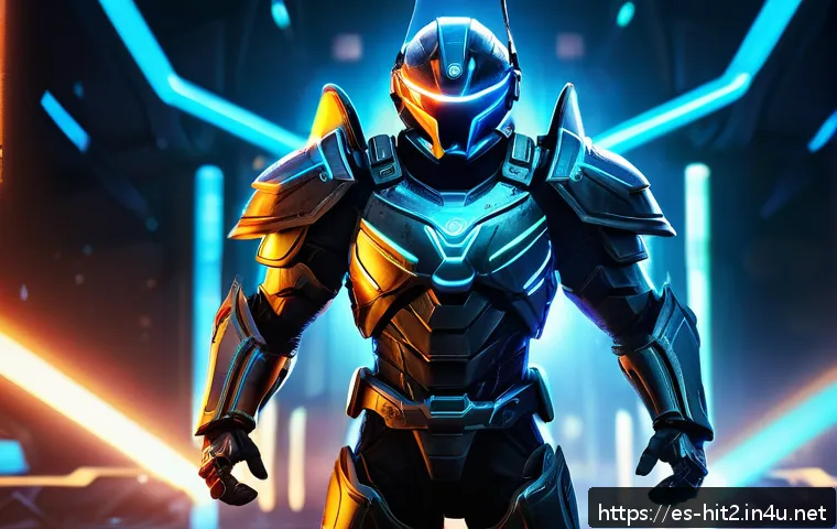 히트2 해외 서버 랭킹 정보 - A detailed fantasy warrior character in sleek, high-tech armor customized for maximum attack speed a...