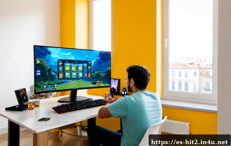 Home 17 히트2 주간 콘텐츠 활용법 - Photorealistic Spanish-speaking adult gamer in a bright apartment in Madrid, calmly organizing a wee...